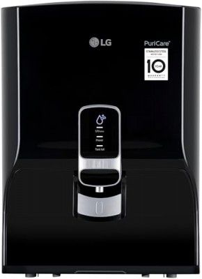 LG 8L RO+UV Water Purifier with Airtight Stainless Steel Tank | WW152NT, Black