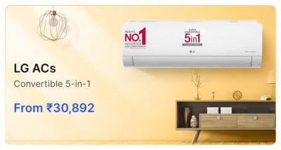 LG ACs from Rs. 30892 in Flipkart Big Billion Days Sale.