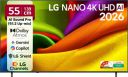 LG AI NANO NU87 (55") Ultra HD (4K) LED Smart WebOS TV (55NU870BPLA)...