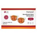 LG Femora 800 ml Bowl, Borosilicate Glass, Set of 2...