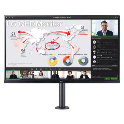 LG Ultrafine 32" inch Monitor with Ergo Stand | USB Type-C (32QP880N)