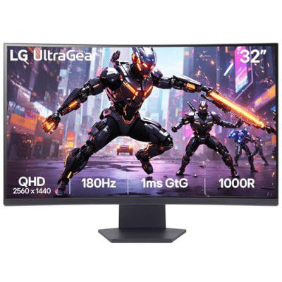 LG Ultragear™ 32GS60QC (32") QHD 1000R Curved Gaming Monitor - Black