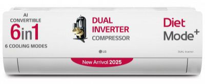 LG US-Q18JNXE 1.5 Ton 3 Star DUAL Inverter Split AC (Copper, AI Convertible 6-in-1, VIRAAT Mode, Diet Mode+)