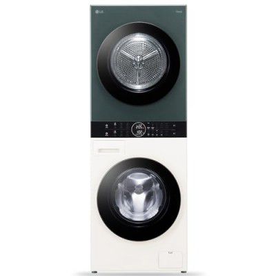 LG WashTower 13 Kg /10 Kg with AI Direct Drive & DUAL Inverter Heat Pump (FWT1310BG) with Wi Fi & Central Control Panel Natural Beige & Green
