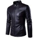 LH Pure Genuine Leather Jacket for Men's (L, BLACK)...