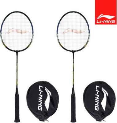 LI-NING XP-70-IV Black, Gold Strung Badminton Racquet (Pack of: 2, 86 g)