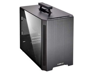 Lian Li TU-150 WX Computer Case I Gaming Cabinet - Black I ITX/DTX Motherboard Support I Tempered Glass Left Side Panel - G99.TU150WX.in (TU-150WX)