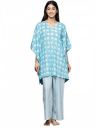 Libas Turquoise Blue Printed Cotton Night Suit...