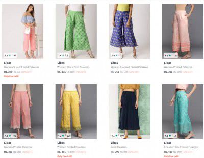 Libas Women's Palazzos Min. 80% Off | Starts at Rs 279