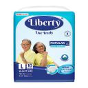 Liberty Popular Adult Diapers, Tape Style, Large (L) Size, 10 Count, Waist Size (101-152cm | 40-60 inches), Unisex, High Absorbency, Leak Proof, Wetness Indicator, Pack of 1...