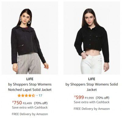 Life by Shoppers Stop Womens Jacket up to 70% off