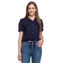 Life by Shoppers Stop Womens Notched Lapel Solid Tie Up Top...