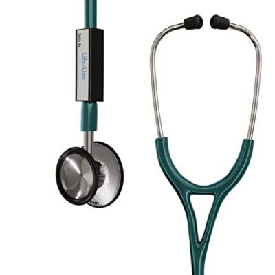 LIFE LINE Paediatric SS Stethoscope (Green) | Single Side Diaphragm Stainless Steel Chest Piece for Paediatric | 2-way Tube | Suitable for Doctors, Nurses, Students