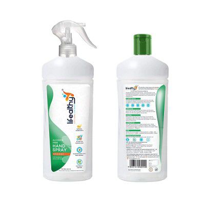 Lifealthy Alcohol Free Sulphate Free Herbal and Natural Antibacterial Instant Germ Protection Hand Sanitizer Spray – 500ml (Model Number: HSILAAFHSL500)