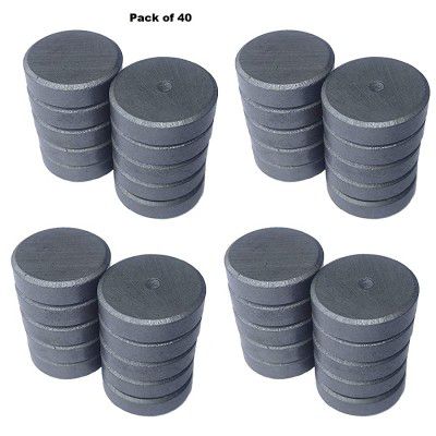 LifeKrafts Ceramic Industrial Magnets Craft Magnets Powerful [Grade 11] Pack of -40 | Refrigerator Magnets, Ferrite Magnets, Magnets for Crafts, Hobby & Science Projects School etc
