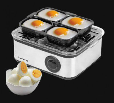 Lifelong 1.2 Litres Electric Egg Boiler (Boiler Cum Poacher, LLEB02, Red)