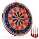 Lifelong 12 Inch Wooden Dart Board Set for Kids and Adults | Dual Sided Standard Dart Game | Includes 4 Steel Tip Darts | Easy to Hang Indoor Outdoor Fun Game | Classic Target Board...