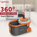 Lifelong 12L Spin Floor Mop Set with Bucket with 360 Degree Spinner, (Orange, LLMOP901)...