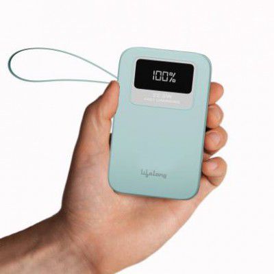 Lifelong 20000 mAh 22.5 W Nano Pocket Size Power Bank  (Light Blue, Lithium-ion, Fast Charging for Earbuds, Mobile, Speaker, Tablet)