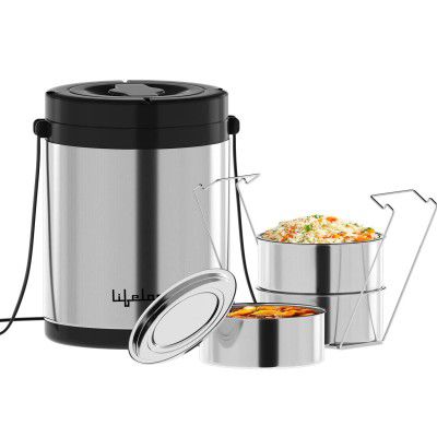 Lifelong 3 Container Inner Stainless Container Lunch Box | Set of 3, (250 ml Each)