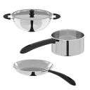 Lifelong 3 pc Cookware | 2 Litre Stainless Steel Kadhai with SS Lid 23 CM...
