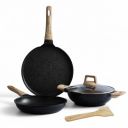 Lifelong 3 Piece Die-Cast Cookware Set With Common Lid & Wooden Spatula|...