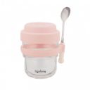 Lifelong 430ml Oatmeal Mug | Airtight Glass Mug with Lid, Spoon & Holder for Kitchen...
