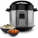 Lifelong 5L Electric Steam Pressure Cooker - Slow Cook Method Preserving Nutrients - For All Steam Cooked food Rice, Curries, Soup, Chicken, Idli - Added functions Yogurt, Sauté & Warm & 9 Presets...