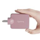 Lifelong 65W GaN Super Fast Wall Charger | 3- Port Output (2 Type C & 1 USB A) Compatible (Pink)...