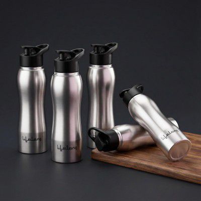 Lifelong 750ml Stainless Steel Water Bottle Pack of 5 | (Silver)