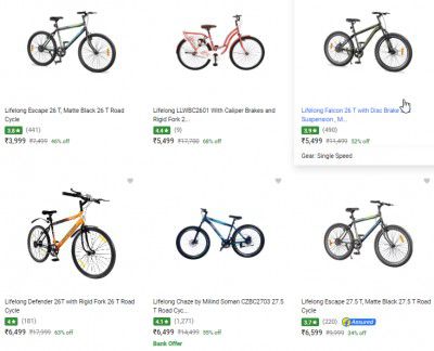 Lifelong Adult Cycles Starts ₹3899