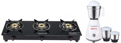 Lifelong Auto Ignition High Efficiency 3 Burner Gas Stove 