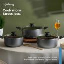 Lifelong Biryani Pot with Glass Lid | Set of 3 (LLBYPOT01N, Grey)...