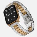 Lifelong by Vibez Imperial Luxury Smartwatch - Stainless Steel Strap Smartwatch (Silver & Gold Strap, 1.83)...