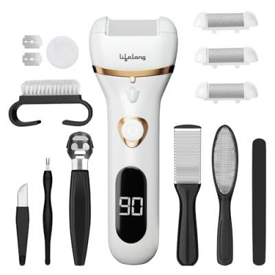 Lifelong Callus Remover for Feet with Pedicure Kit, Callus Remover (LLPCW105, White)
