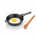 Lifelong Cast Iron Fry Pan 6 Inch with Wooden Spatula | Induction Friendly (LLCIFP006)...