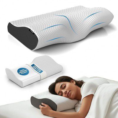 Lifelong Cervical Pillow for Neck Pain | Orthopedic Memory Foam Neck Pillow for Sleeping | (LLCP05)