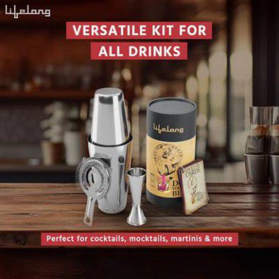 Lifelong Cocktail Shaker Set of 5 | (Stainless Steel)