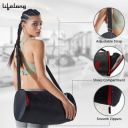 Lifelong Cotton 30 L Duffle Gym Bag (Black & Red),48.3cm...