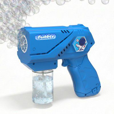 Lifelong Cuppy Bubble Blaster Gun Blue Toy for Kids | Compact Electric Bubble Machine with 1 Bubble Solution 