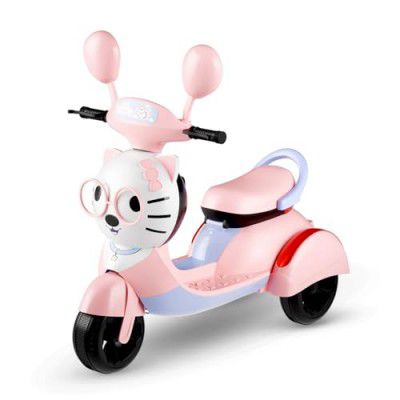 Lifelong Cuppy Electric Ride On Kitty Scooter Bike for 3+ Years Baby Girls