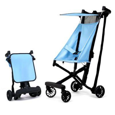 Lifelong Cuppy Ultralight Baby Stroller for 6-36 Months with 5 Point Harness Cabin Friendly, Foldable & Sturdy Sit-Up Stroller|Adjustable Sunshade Canopy & Easy to Carry As Backpack with Strap,Blue