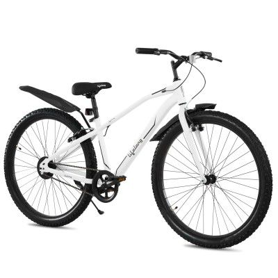 Lifelong Cycle for Men & Women 27.5 T with V-Brake - Single Speed MTB Bike/Bicycle - Rigid Fork - 15 Years + Adults Above Height 5 ft 5 inches (LLBC2706, White)