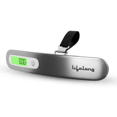 Lifelong Digital Weighing Scale with LCD Display for Luggage (LLWSL01, Silver)