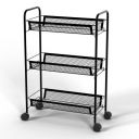 Lifelong DIY Multipurpose Trolley | 3-Tier Steel Mesh Storage Rack with Wheels...