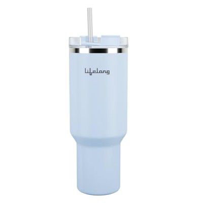 Lifelong Double-Walled Vacuum Insulated Tumbler with Lid & Straw 900ml