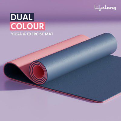 Lifelong Dual Color TPE Material Yoga Mat for Women & Men|