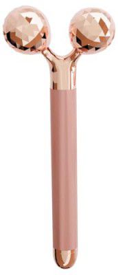 Lifelong Electric Jade Roller With Rose Quartz&Dual Metal 2 Massage Heads |T-Shape & Jade Roller Massage Heads |Vibrating Beauty Face Massager (Llm648,1 Year Warranty,Rose Gold)