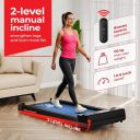 Lifelong Fit Pro Treadmill 3 HP Peak Dc Brushless Motor 2 Level Manual Incline Walking Machine at 8 km/Hr Speed with Led Display, 110kg Capacity, Black...