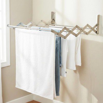 Lifelong Foldable Wall Mounted Cloth Drying Stand 